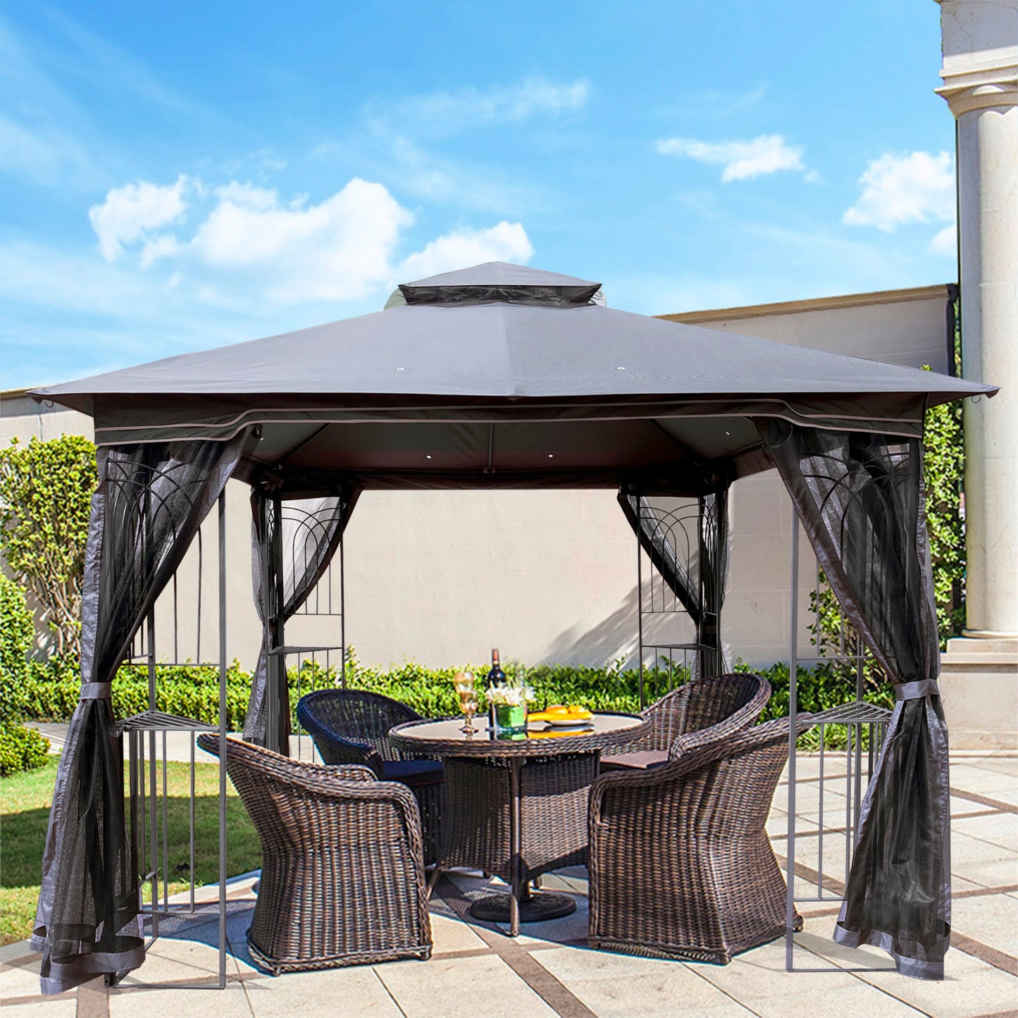 10 x 10 ft Patio Gazebo Tent - Free Shipping - Aurelia Clothing