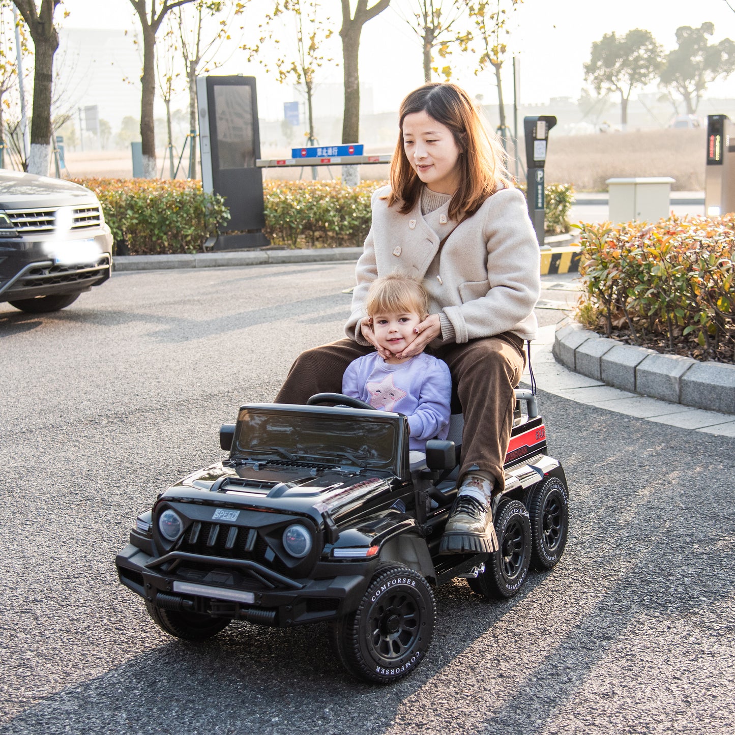 24V Ride On Car for Kids Battery Powered Ride On 4WD Toys with Remote Control,Parents Can Assist in Driving,Music and Lights - Free Shipping - Aurelia Clothing