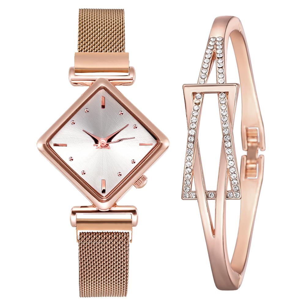 Women Square Watch Luxury Ladies Quartz Magnet Buckle Gradient Color Watches Relogio Feminino For Gift Clock - Free Shipping - Aurelia Clothing