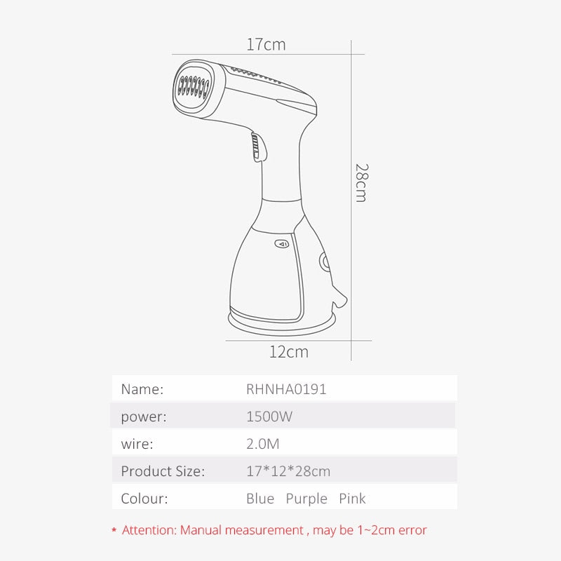280ml Handheld Fabric Steamer 15 Seconds Fast-Heat 1500W Powerful Garment Steamer for Home Travelling Portable Steam Iron - Free Shipping - Aurelia Clothing