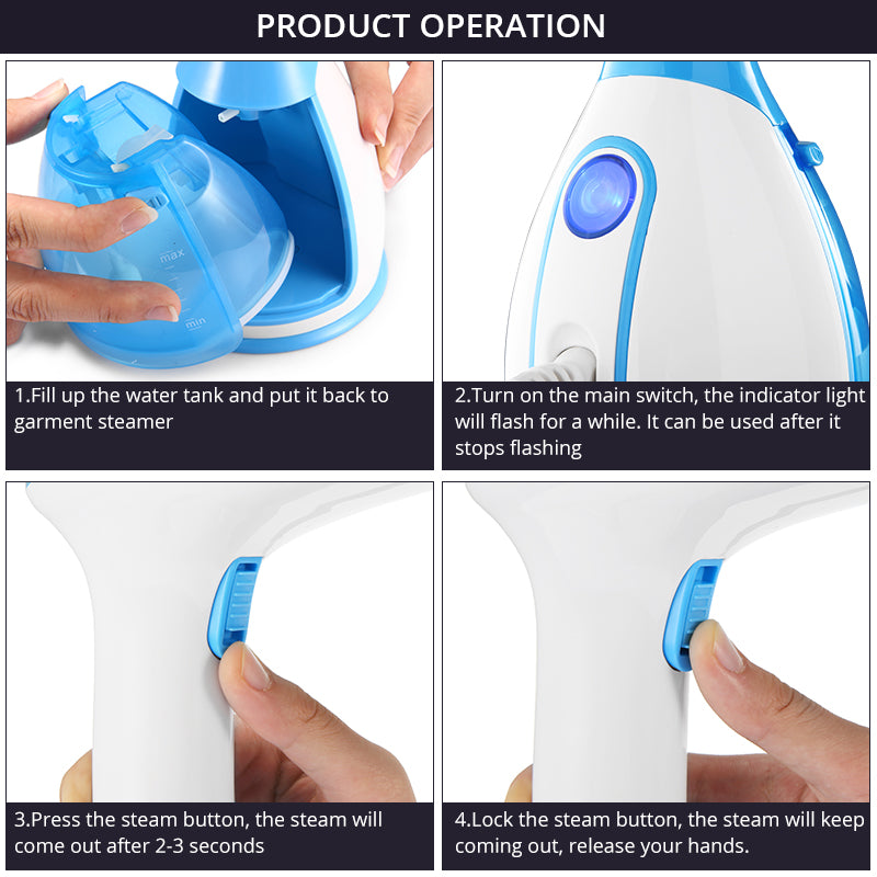 280ml Handheld Fabric Steamer 15 Seconds Fast-Heat 1500W Powerful Garment Steamer for Home Travelling Portable Steam Iron - Free Shipping - Aurelia Clothing