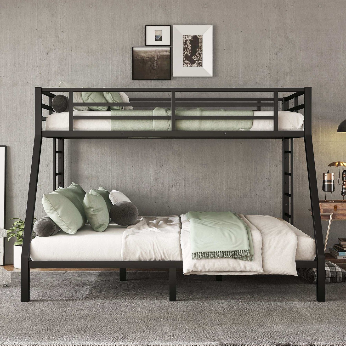 Metal Twin XL over Queen Bunk Bed for Teens and Adults,Space-Saving/Noise Reduced/No Box Spring Needed(Expect arrive date 2024/7/17) - Free Shipping - Aurelia Clothing