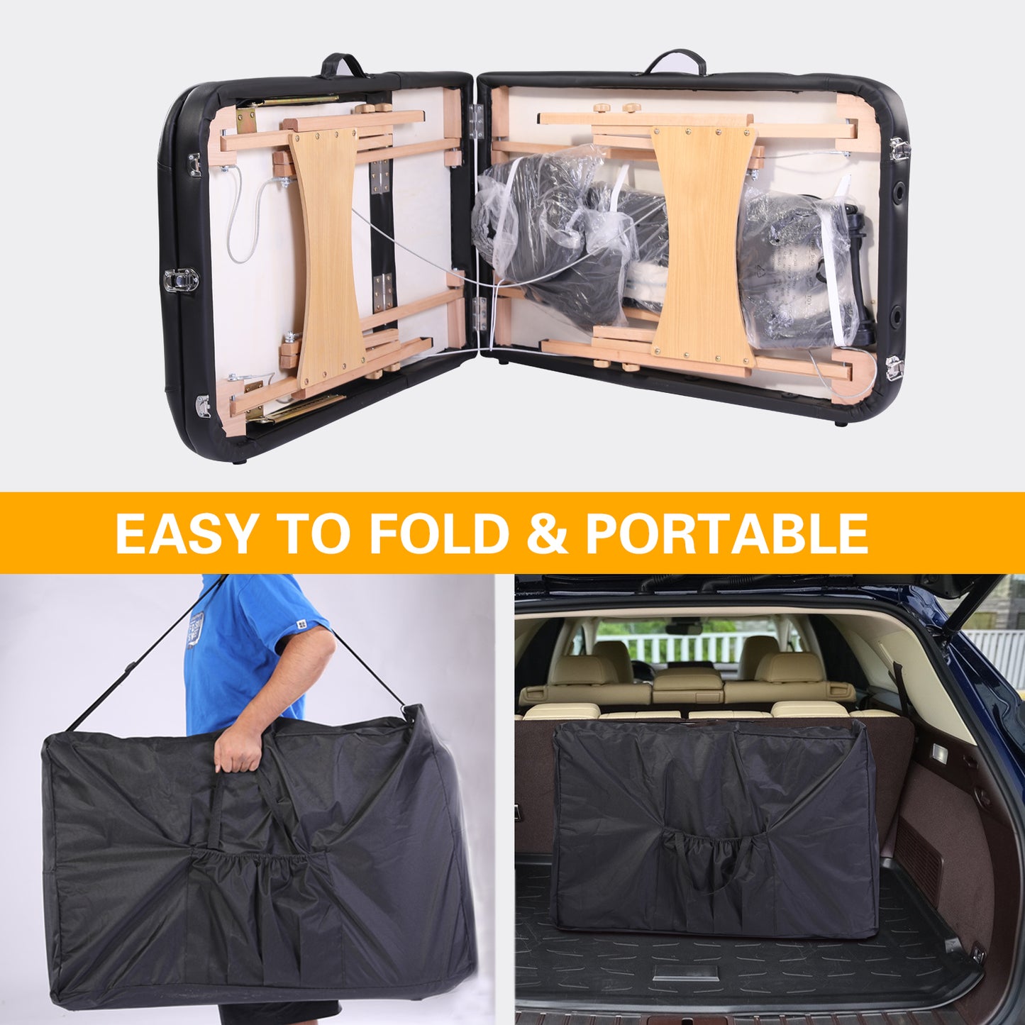 Massage Table Portable Massage Bed Lash Bed with Carrying Case SPA Table Height Adjustable, Salon Bed Face Cradle Bed - Free Shipping - Aurelia Clothing