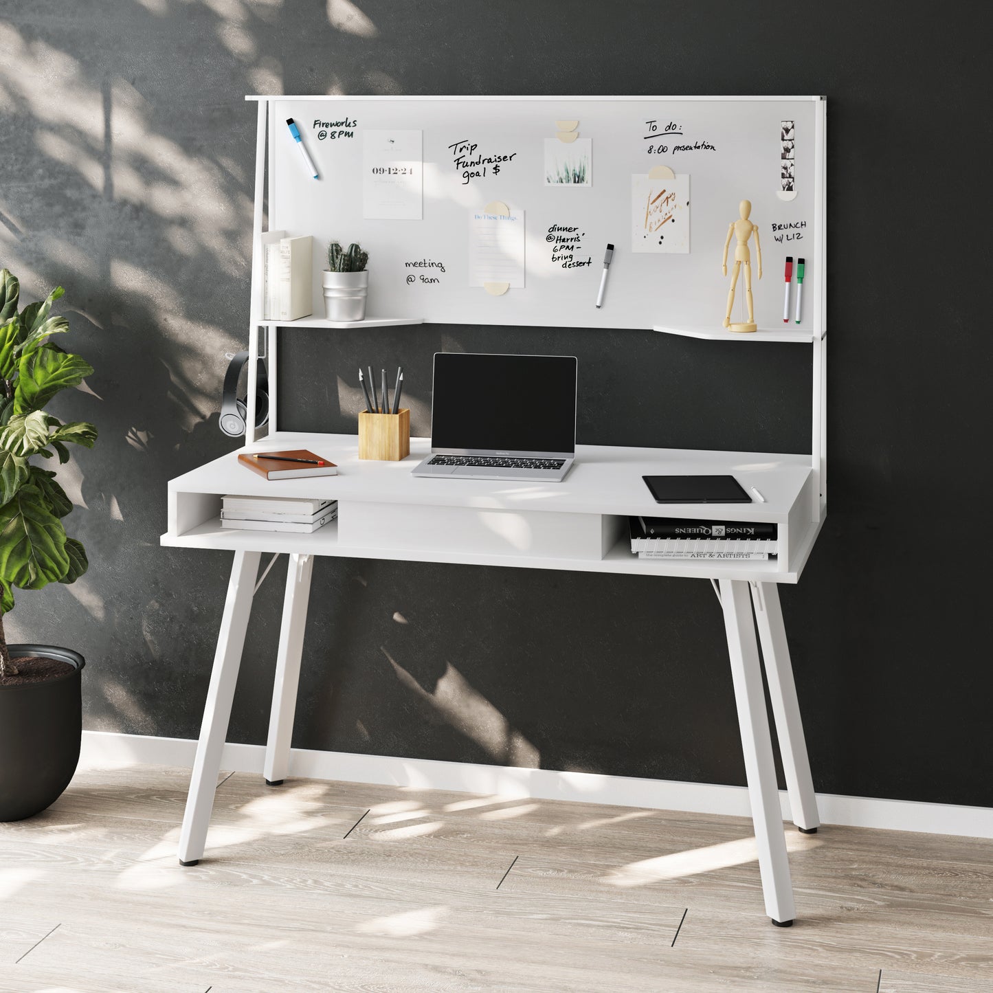 Computer Desk with Storage & Magnetic Dry Erase-Free Shipping