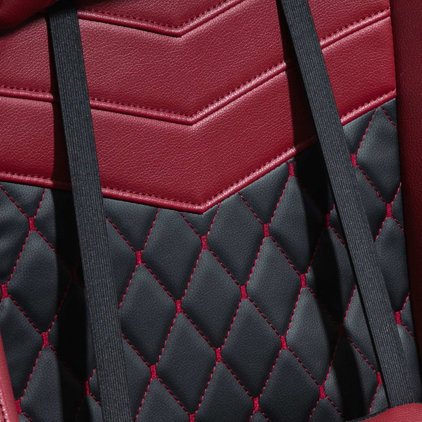 Vinsetto Racing Gaming Chair Diamond PU Leather Office Gamer Chair High Back Swivel Recliner with Footrest, Lumbar Support, Adjustable Height, Red - Free Shipping - Aurelia Clothing