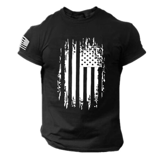 Men's 3D Printed American Flag T-shirt - Free Shipping - Aurelia Clothing