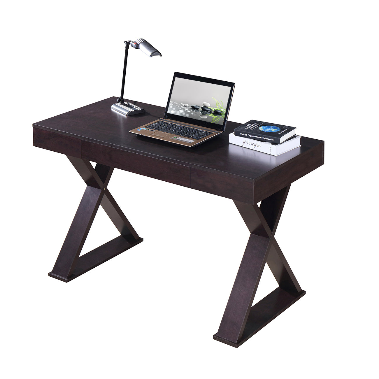 Techni Mobili Trendy Writing Desk with Drawer, Espresso - Free Shipping - Aurelia Clothing