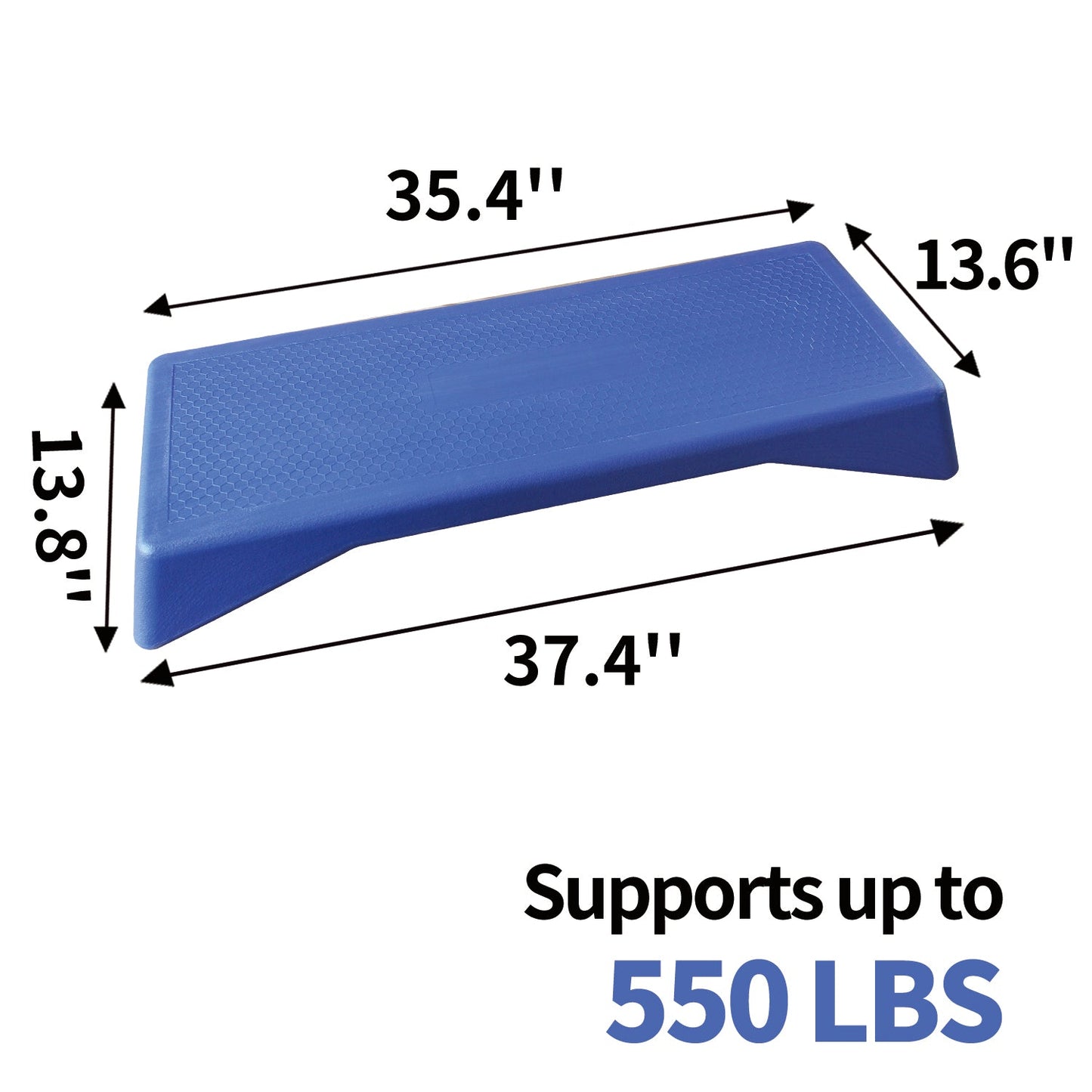 Aerobics Step Platform Height-Adjustable Fitness Equipment Stepper Trainer Exercise Step Platform Sliding Lifting Pad Blue - Free Shipping - Aurelia Clothing