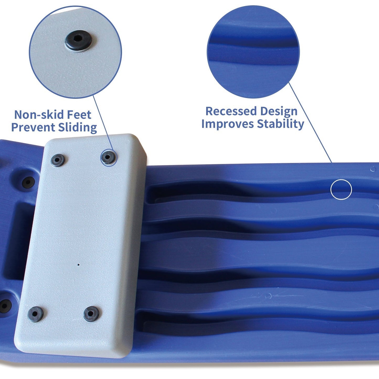 Aerobics Step Platform Height-Adjustable Fitness Equipment Stepper Trainer Exercise Step Platform Sliding Lifting Pad Blue - Free Shipping - Aurelia Clothing