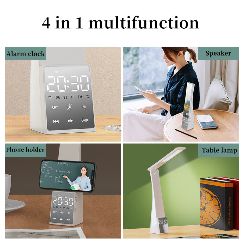 Bluetooth Speaker Eye Protection Lamp Alarm Clock Audio Student Desktop Multi-Function Desk Lamp - Free Shipping - Aurelia Clothing