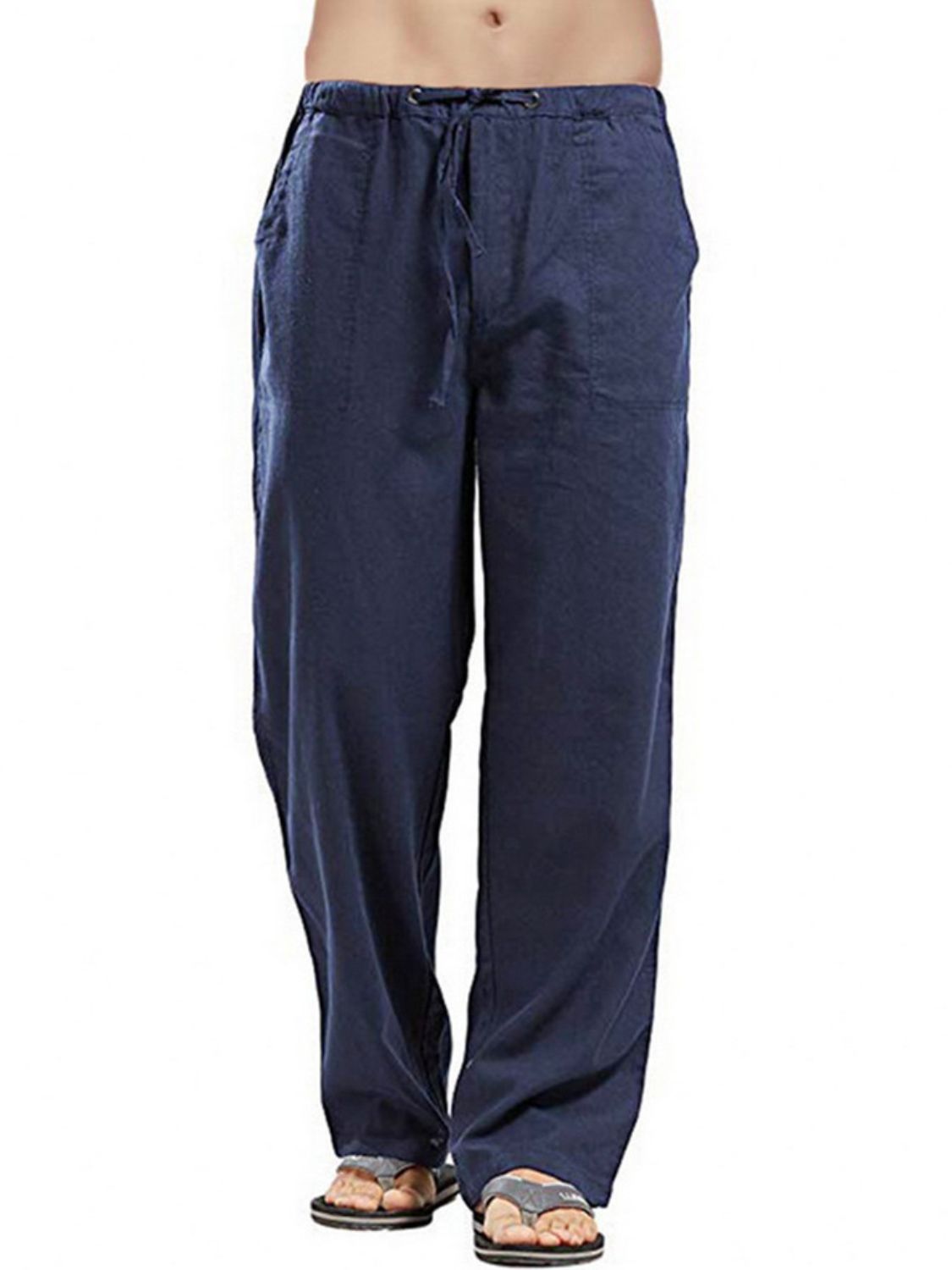 Drawsting Straight Leg Pants Plus Size-Free Shipping - Aurelia Clothing