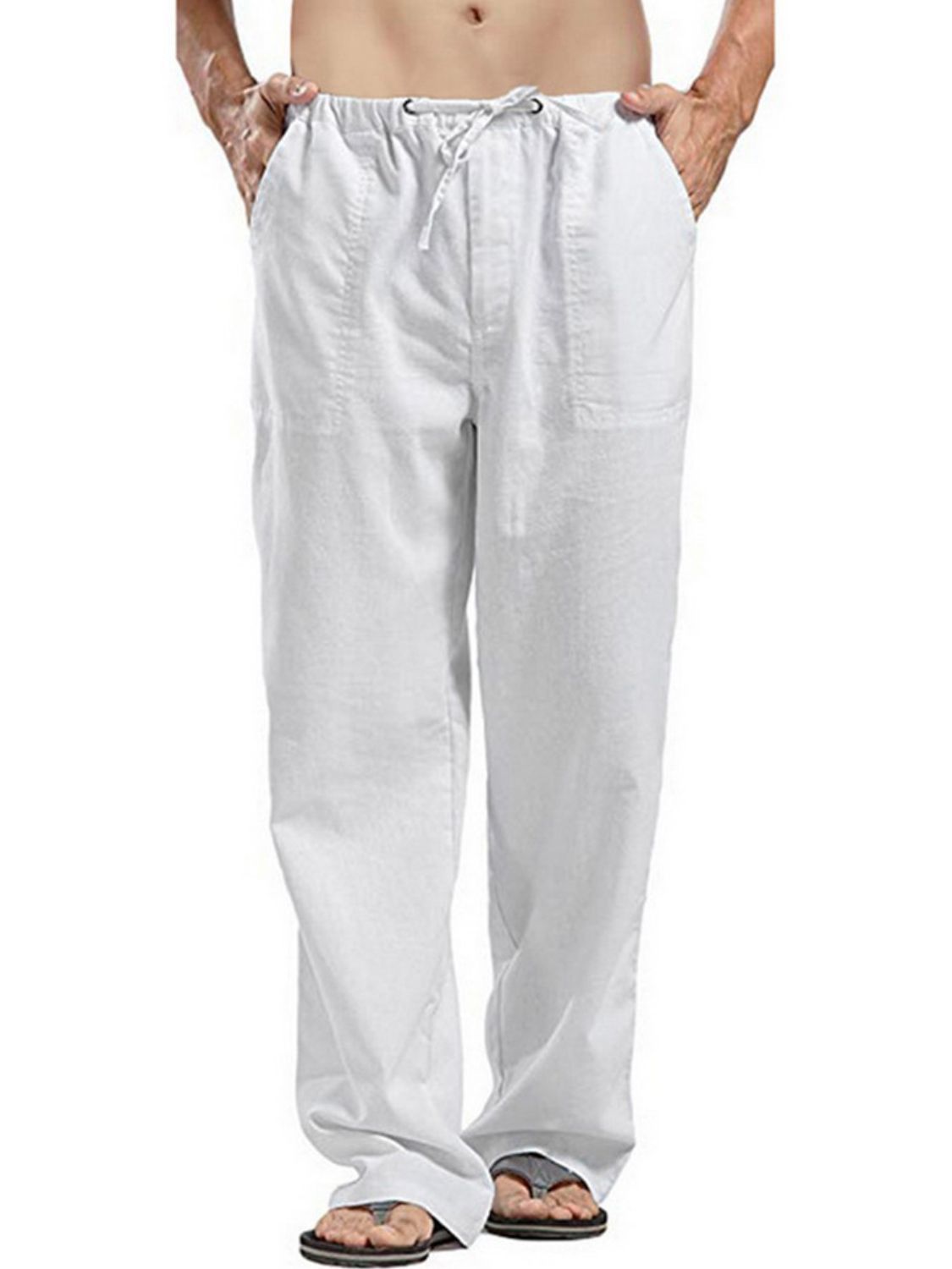 Drawsting Straight Leg Pants Plus Size-Free Shipping - Aurelia Clothing