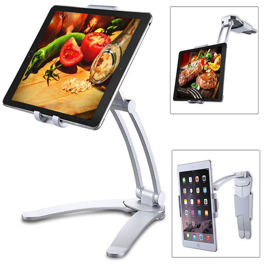 Kitchen Tablet Stand Wall Desk Tablet Mount Stand Fit For 5-10.5 inch Width Tablet  Metal Bracket Smartphones Holders - Free Shipping - Aurelia Clothing