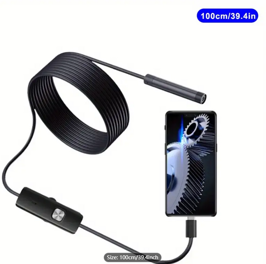 1m/2m Endoscope Camera Waterproof Endoscope Borescope Adjustable Soft Wire 7mm Android Type-C USB Inspection Camea For Car(640*480 - Free Shipping - Aurelia Clothing