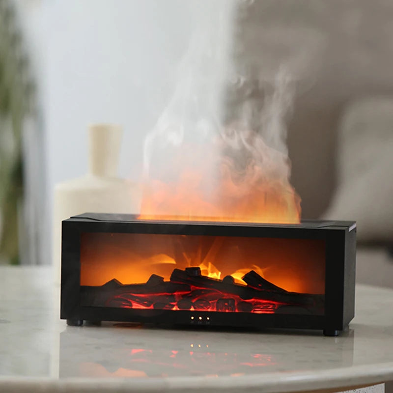 Flame atmosphere humidifier simulation fireplace mute automatic large spray household gifts must be placed - Free Shipping - Aurelia Clothing
