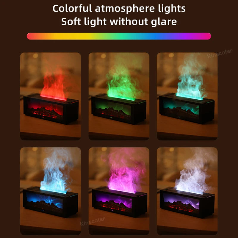 Flame atmosphere humidifier simulation fireplace mute automatic large spray household gifts must be placed - Free Shipping - Aurelia Clothing