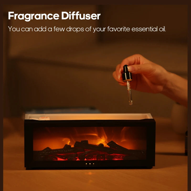 Flame atmosphere humidifier simulation fireplace mute automatic large spray household gifts must be placed - Free Shipping - Aurelia Clothing