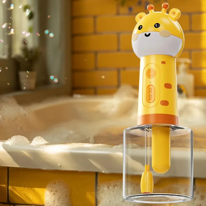 Giraffe Panda Bubble Machine Dog Cat Shower Bath Bubble Maker Full Effect Shower Gel Funny Pet One Click USB Automatic Foaming - Free Shipping - Aurelia Clothing