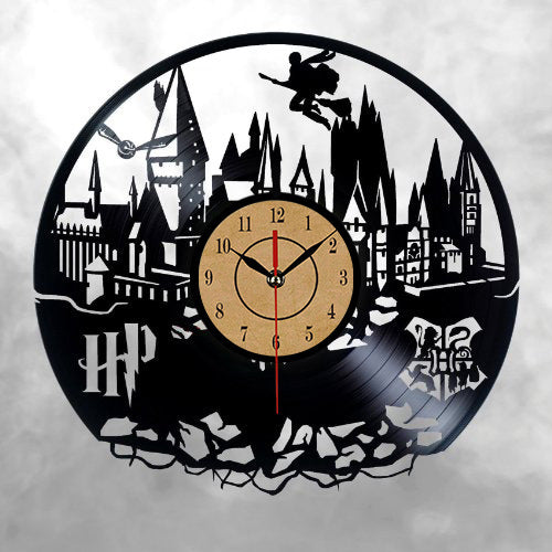 Harry Potter Vinyl Wall Clock Led Night Light-Free Shipping - Aurelia Clothing