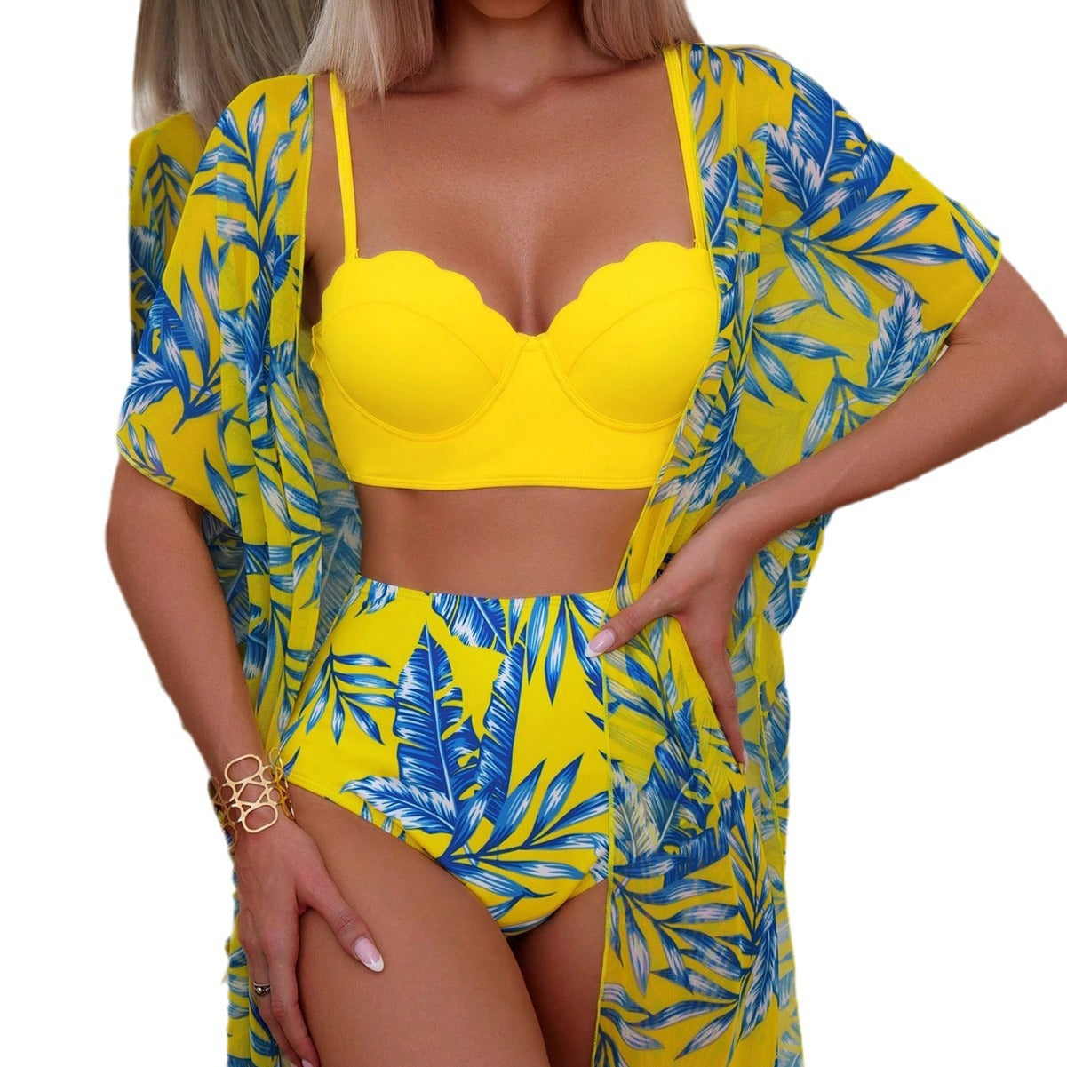 High Waist Lace Swimsuit Set - Free Shipping - Aurelia Clothing