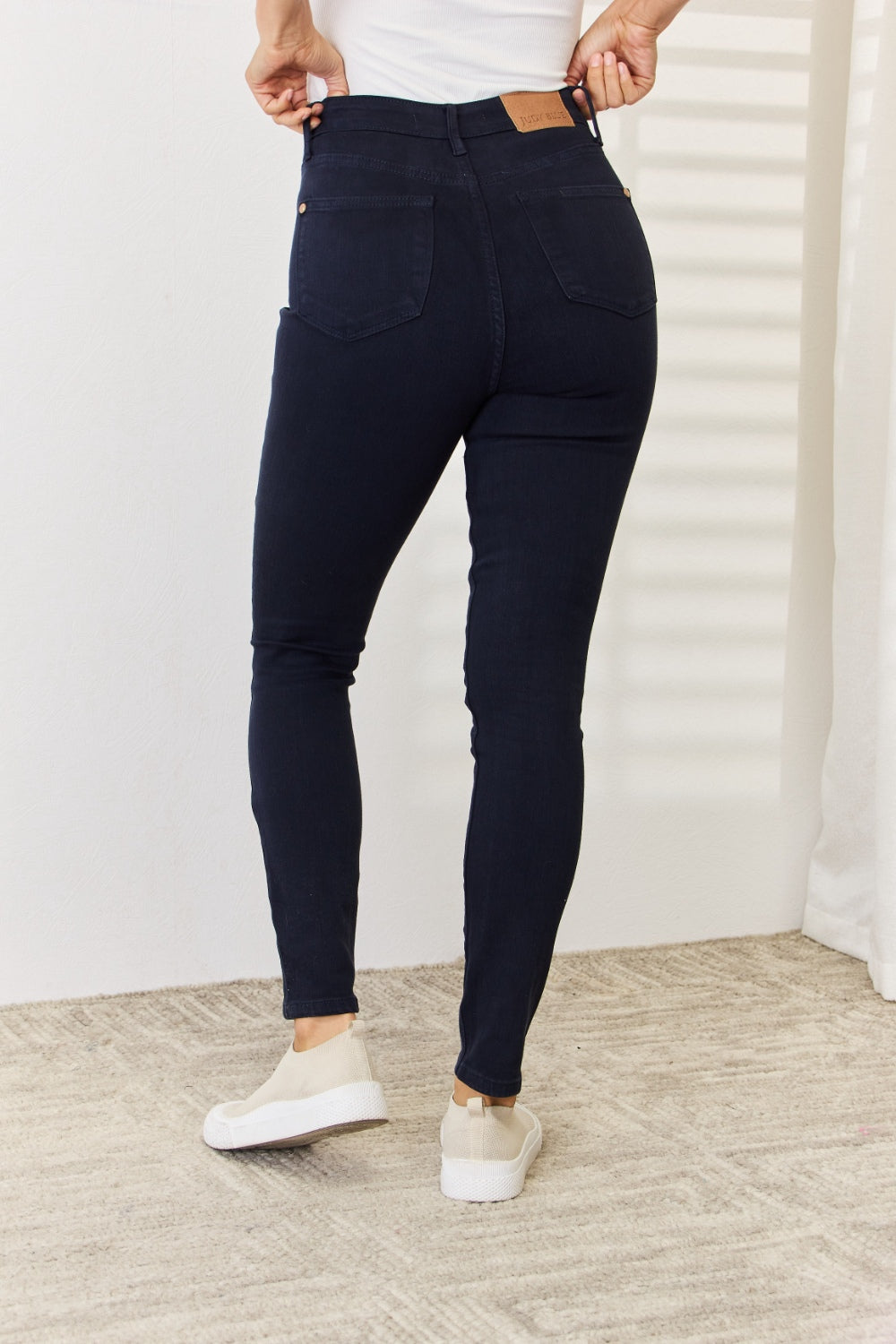 Judy Blue Full Size Garment Dyed Tummy Control Skinny Jeans - Free Shipping - Aurelia Clothing