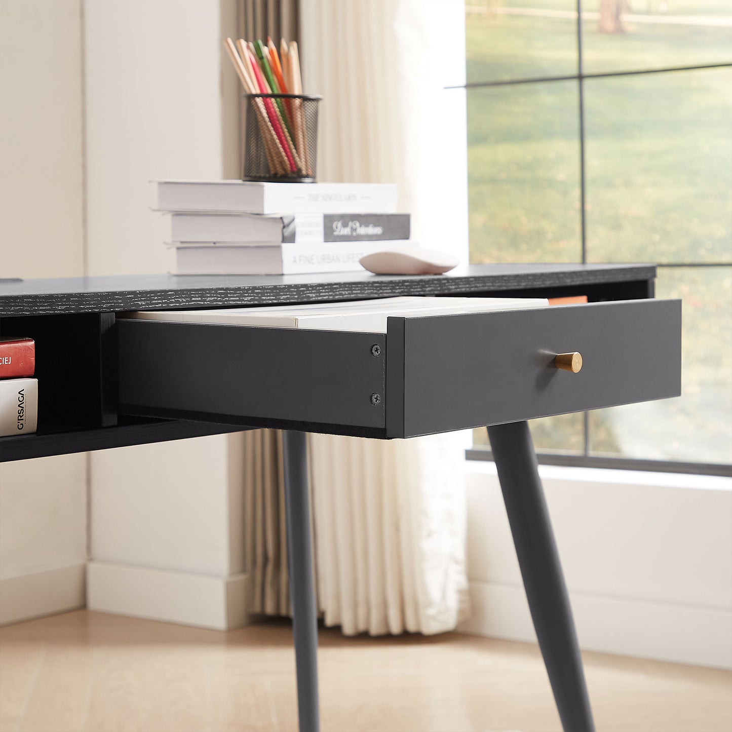 Mid Century Desk with USB Ports and Power Outlet-Free Shipping - Aurelia Clothing