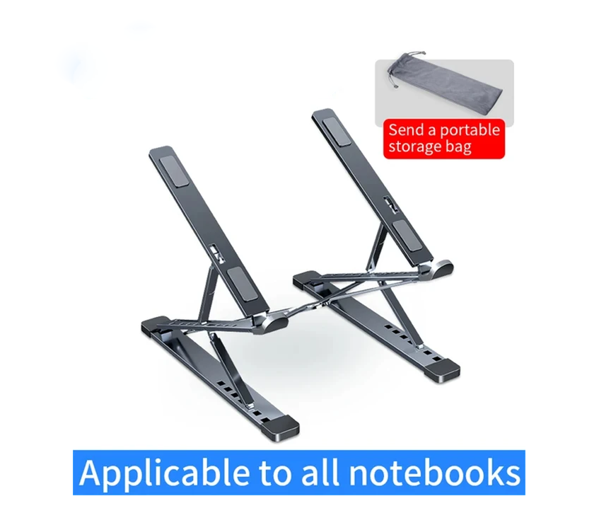 N8 Laptop Stand Adjustable Aluminum Desktop Cooling Pad for Macbook Notebook Bracket Support Foldable Portable Laptop Holder - Free Shipping - Aurelia Clothing
