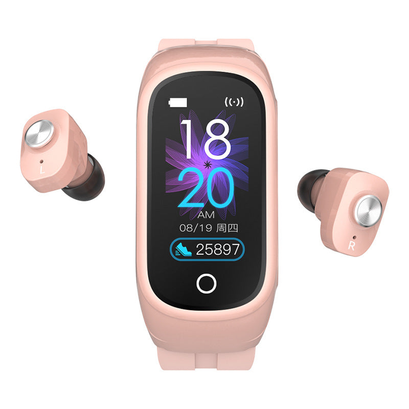 New N8 Smart Bracelet Pair Ear Bluetooth Headset Two-In-One Sports Watch - Free Shipping - Aurelia Clothing