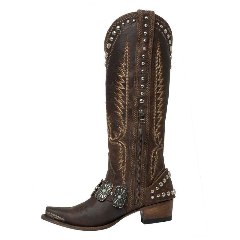 New Western Style Womens Competitive Denim Oversized Boots - Free Shipping - Aurelia Clothing