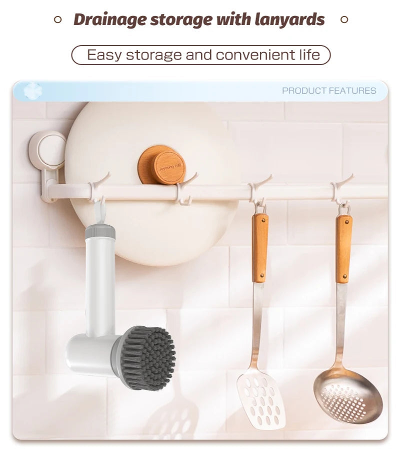 New Wireless Electric Cleaning Brush Housework Kitchen Dishwashing Brush Bathtub Tile Professional Cleaning Brush - Free Shipping - Aurelia Clothing