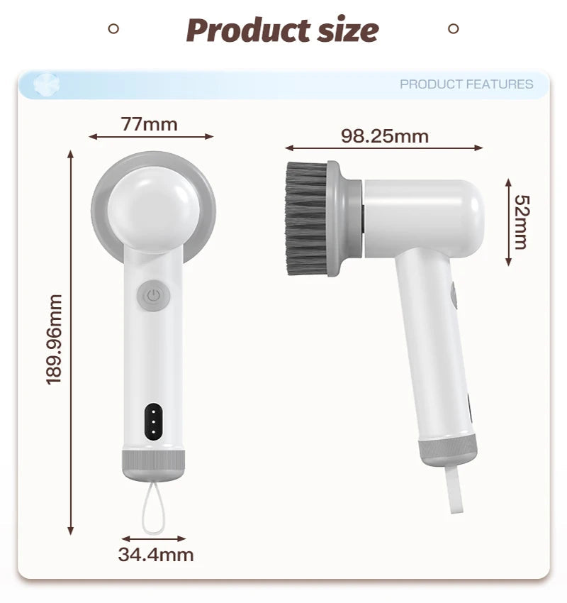 New Wireless Electric Cleaning Brush Housework Kitchen Dishwashing Brush Bathtub Tile Professional Cleaning Brush - Free Shipping - Aurelia Clothing
