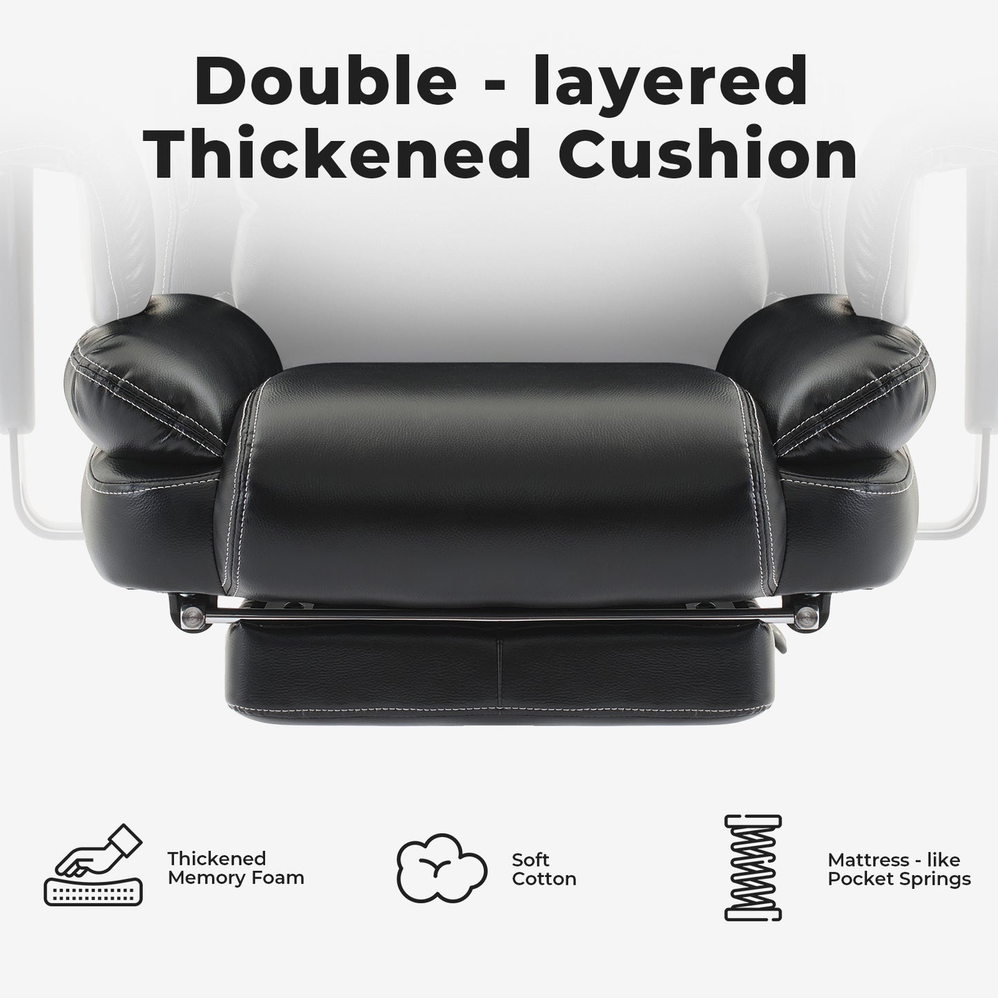Office Chair Ergonomic 200 kg PU Leather- Free Shipping - Aurelia Clothing