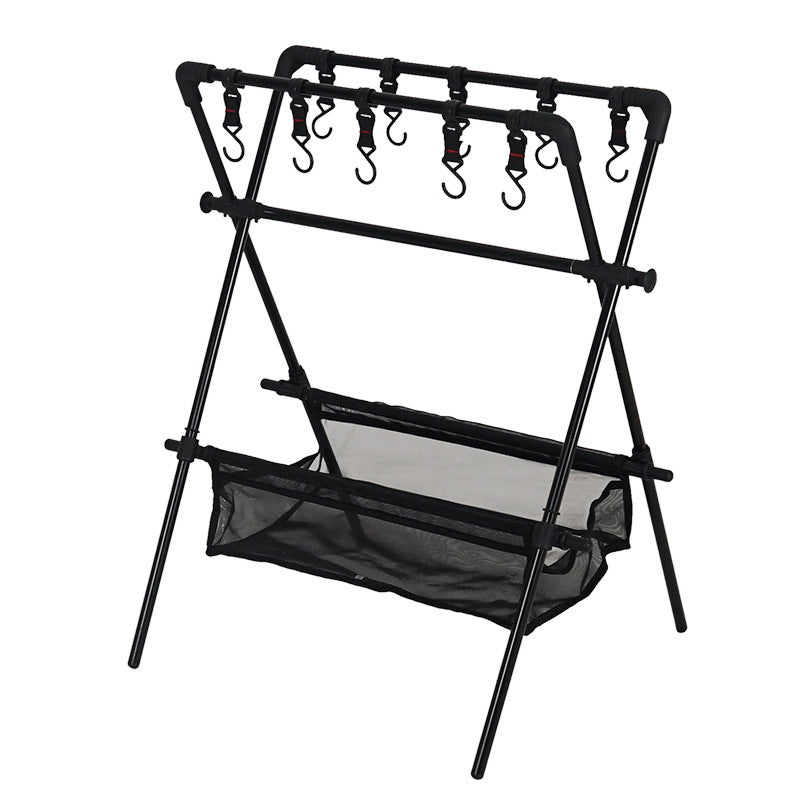 Outdoor camping folding shelf camping car drying rack drying net drying rack storage rack - Free Shipping - Aurelia Clothing