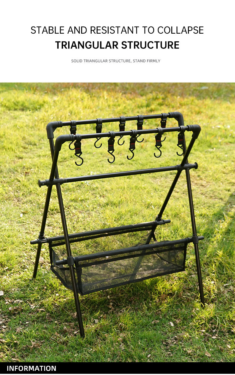 Outdoor camping folding shelf camping car drying rack drying net drying rack storage rack - Free Shipping - Aurelia Clothing