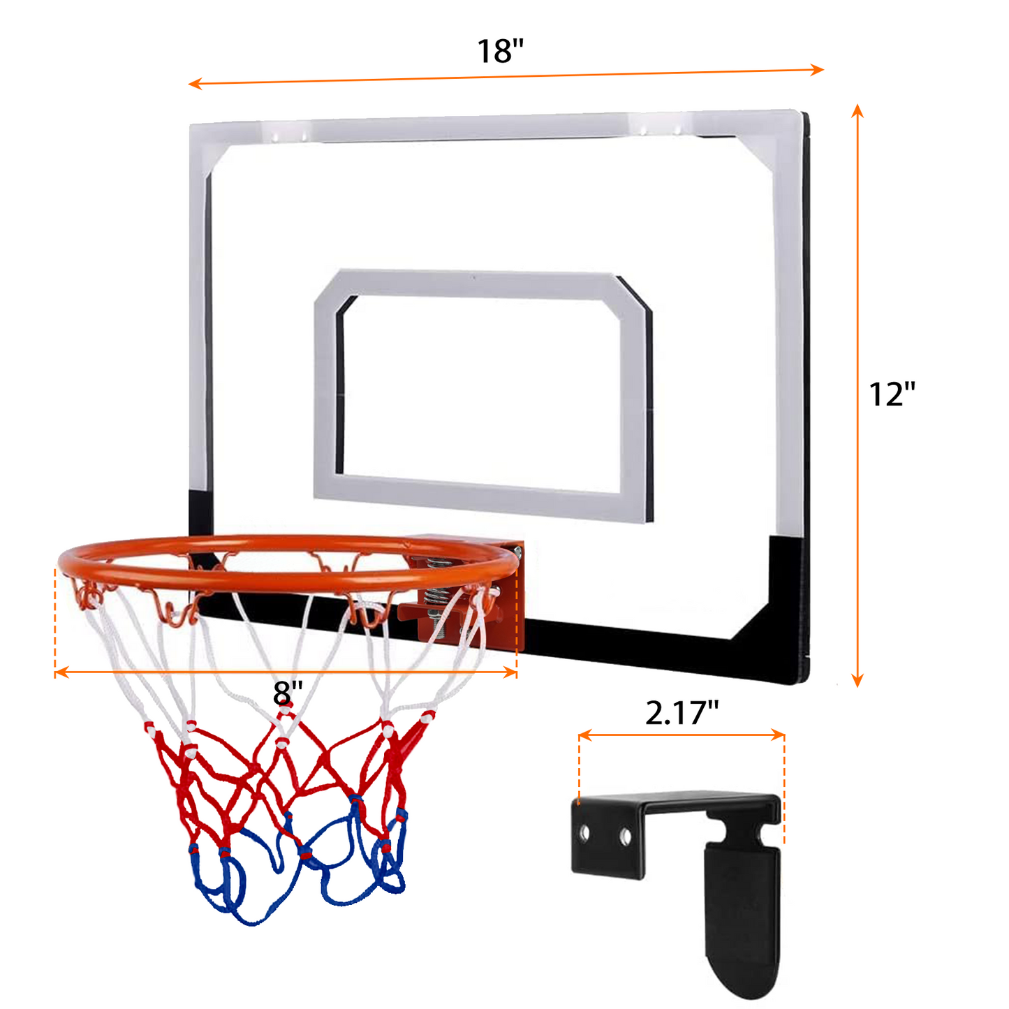 Pro Room Basketball Hoop Over The Door - Wall Mounted Basketball Hoop Set - Indoor Basketball Hoop - Free Shipping - Aurelia Clothing