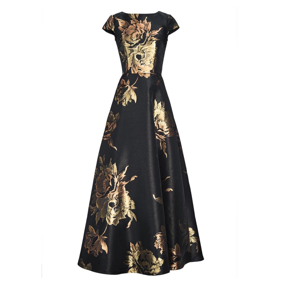 Quality New Women's Summer Long Maxi Dress Causul Elegant Ladies Boho Floral Jacquard Fashion Party Clothing Vestidos - Aurelia Clothing
