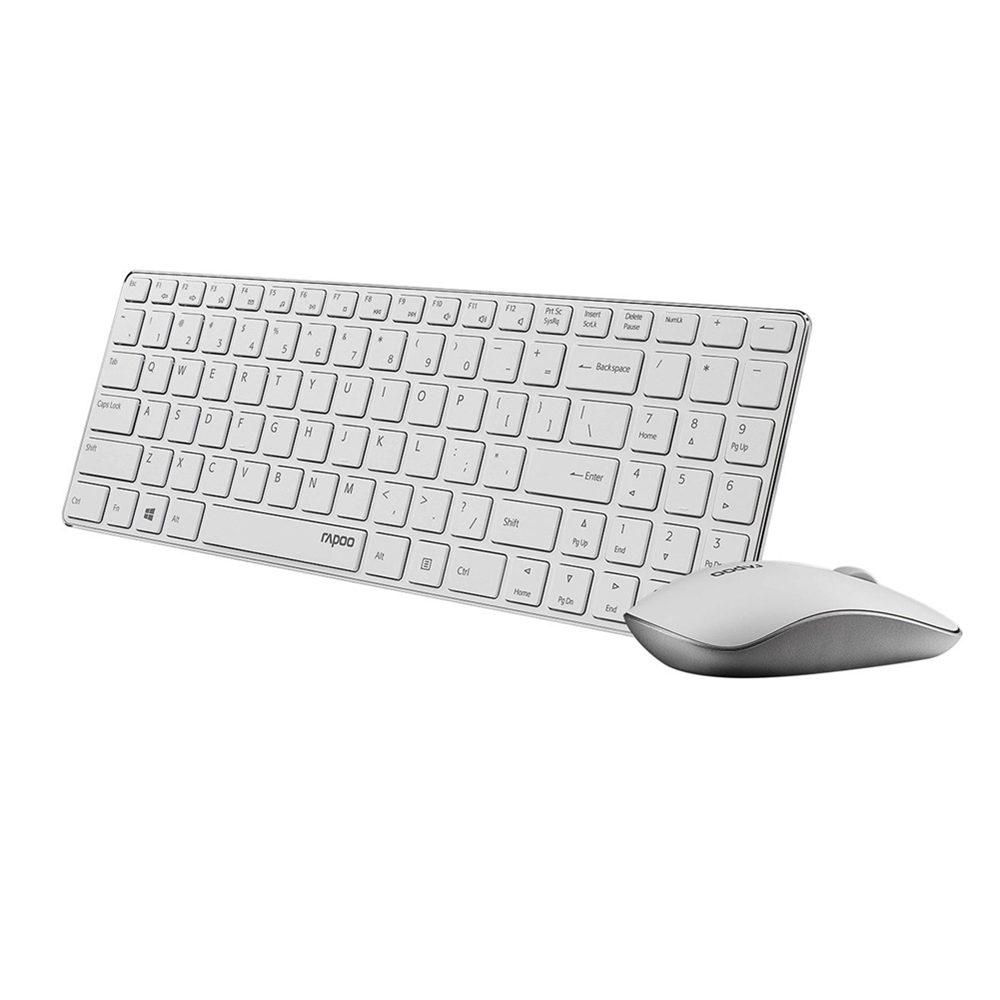 Rapoo 9300P Ultra Thin Metal Optical Wireless Keyboard and Mouse Combos for PC Laptop Gaming Home Keyboard - Free Shipping - Aurelia Clothing