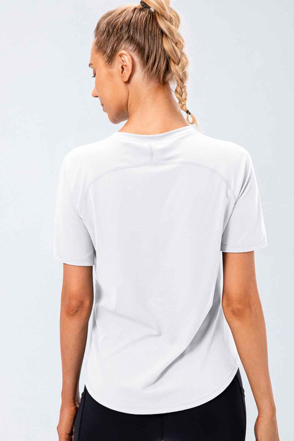 Round Neck Raglan Sleeve Active Tee - Aurelia Clothing
