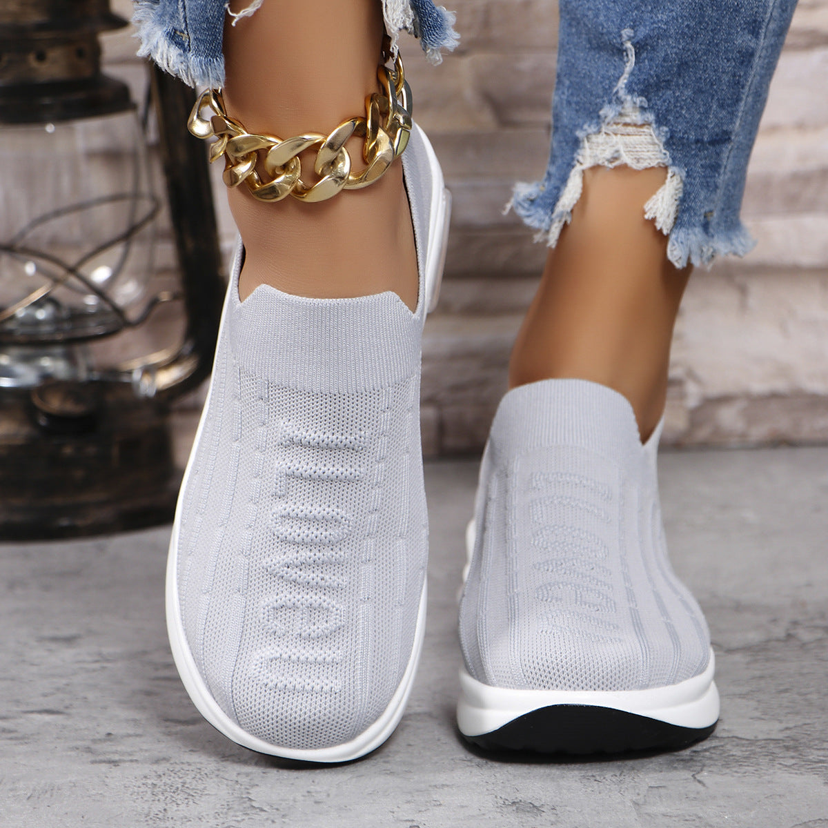 Round Toe Mesh Loafers - Aurelia Clothing