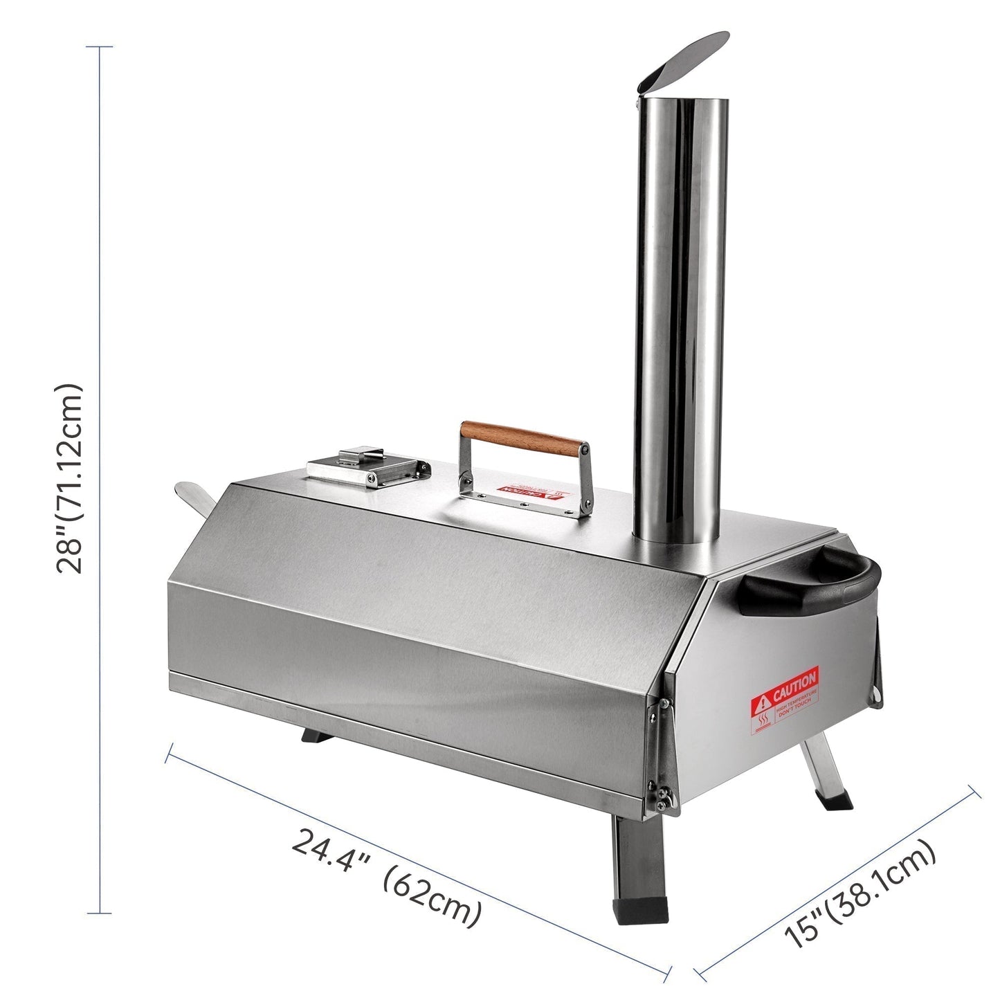 Semi-Automatic Silver 12 Outdoor Pizza Oven Portable Wood Fired Pizza Oven - Free Shipping - Aurelia Clothing