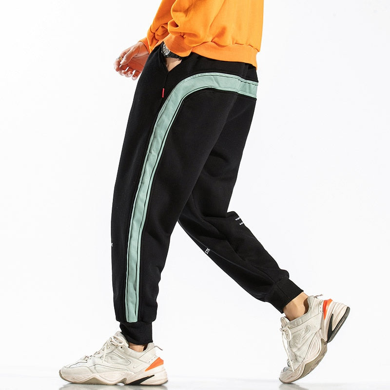 Side Striped Sweatpants Men Brand New Jogger Pants Men Fashion Streetwear Hip Hop Trousers Male Loose Fit Harem Pants - Free Shipping - Aurelia Clothing