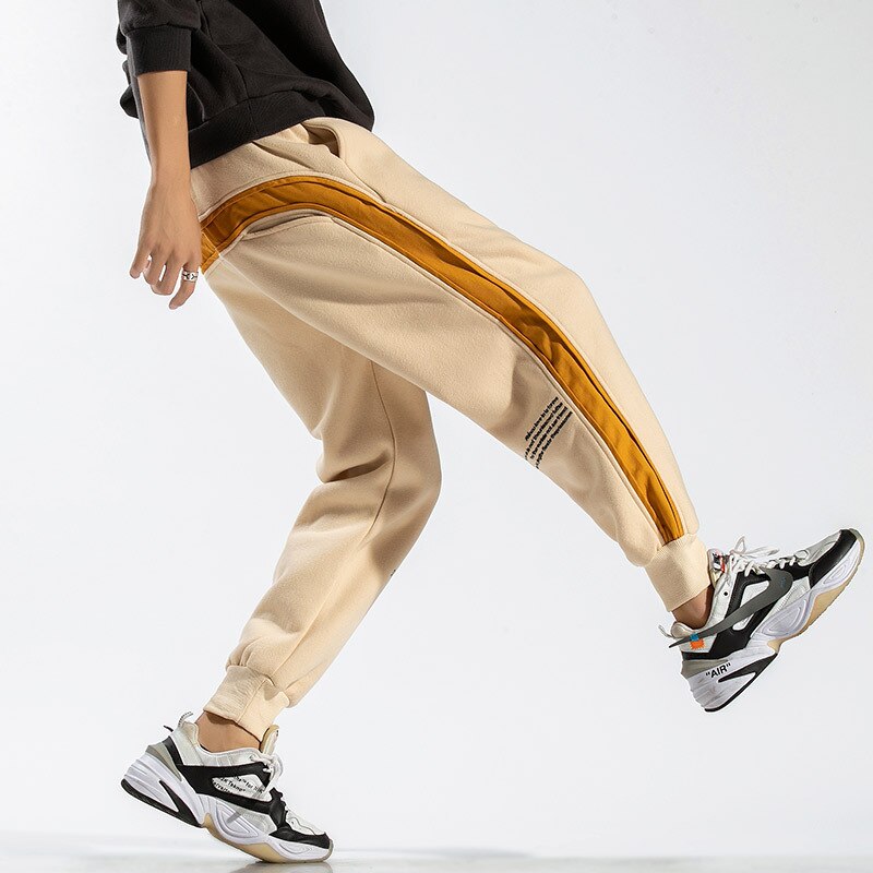 Side Striped Sweatpants Men Brand New Jogger Pants Men Fashion Streetwear Hip Hop Trousers Male Loose Fit Harem Pants - Free Shipping - Aurelia Clothing