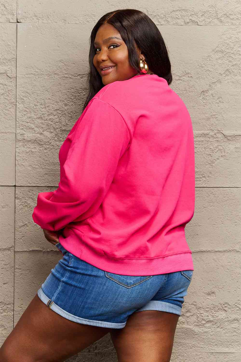 Simply Love Full Size Graphic Round Neck Sweatshirt - Aurelia Clothing