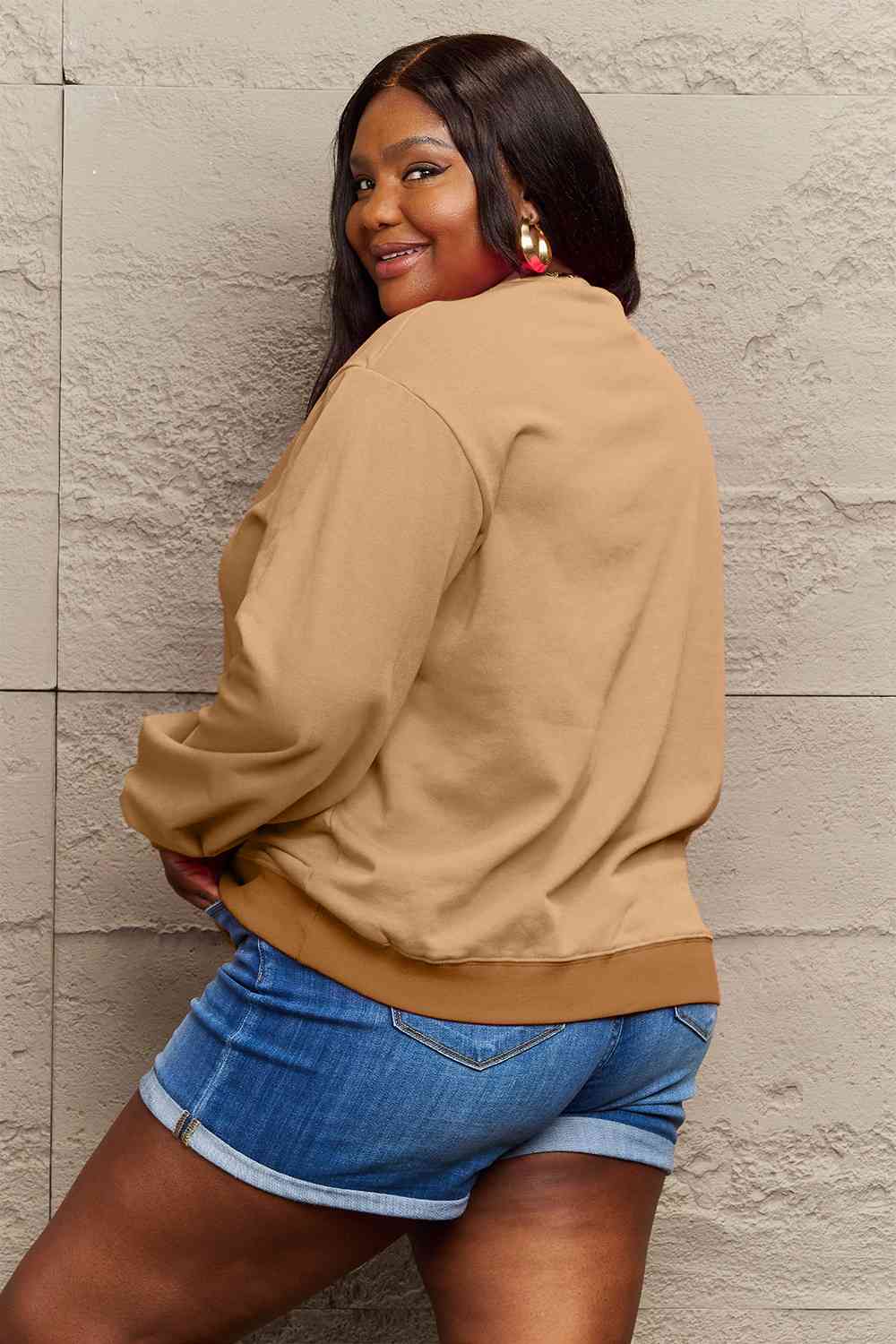 Simply Love Full Size Graphic Round Neck Sweatshirt - Aurelia Clothing