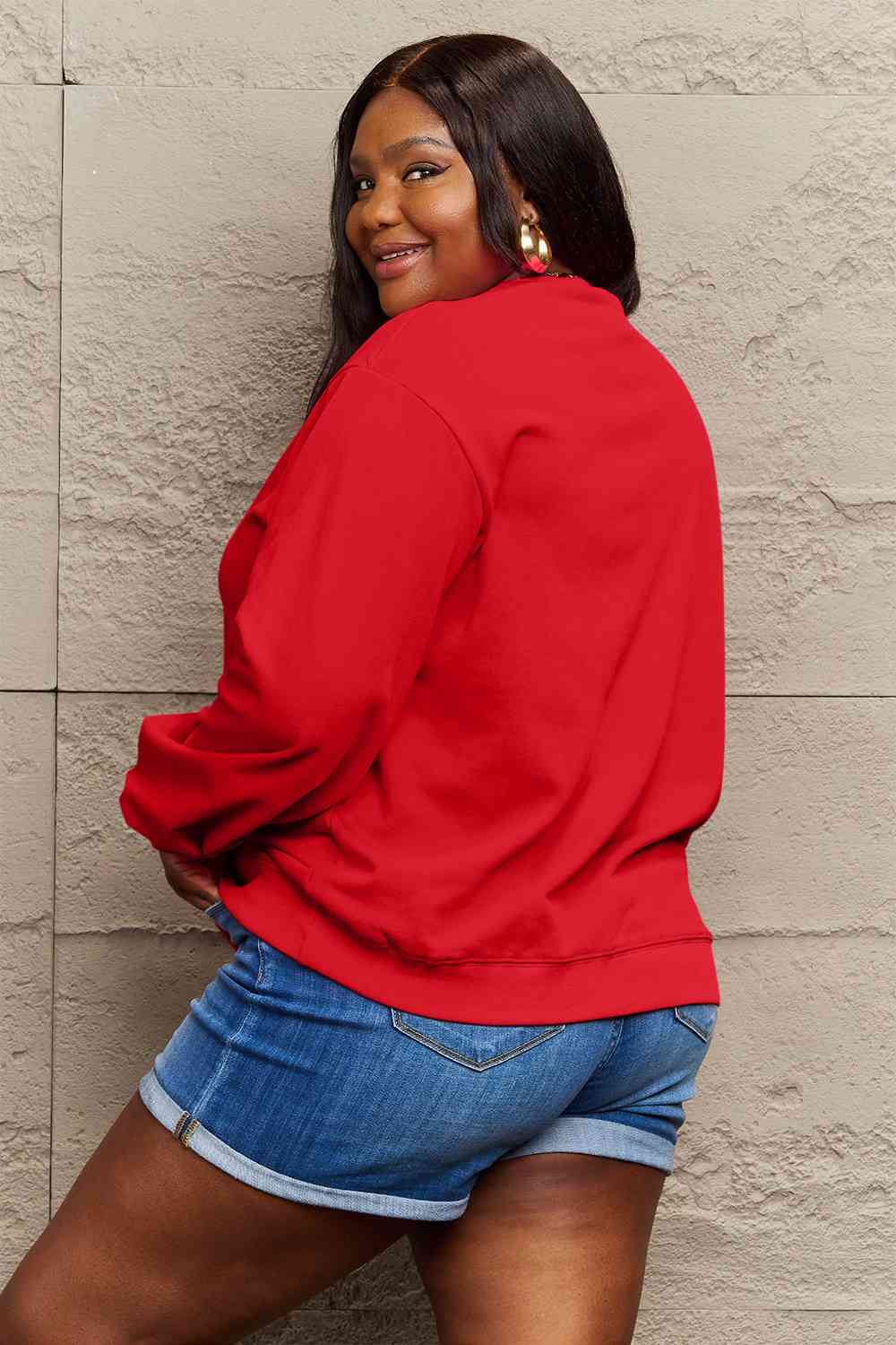 Simply Love Full Size Graphic Round Neck Sweatshirt - Aurelia Clothing