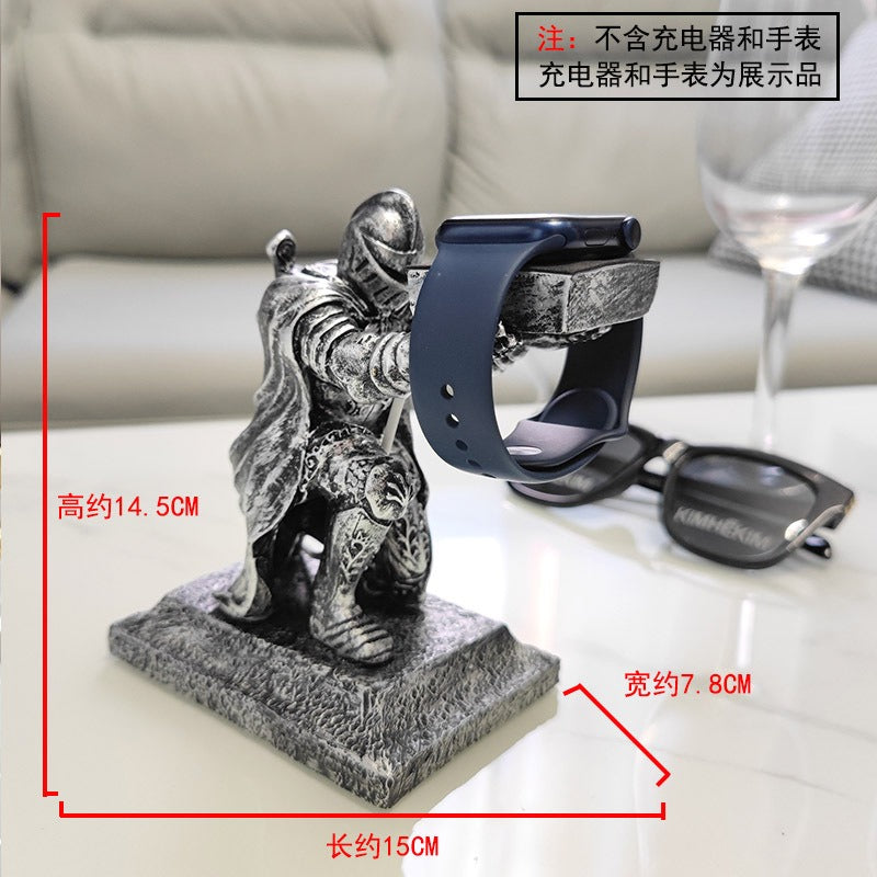 Suitable for Samsung Apple Huawei watch smart stand Apple watch charging display stand black warrior - Free Shipping - Aurelia Clothing