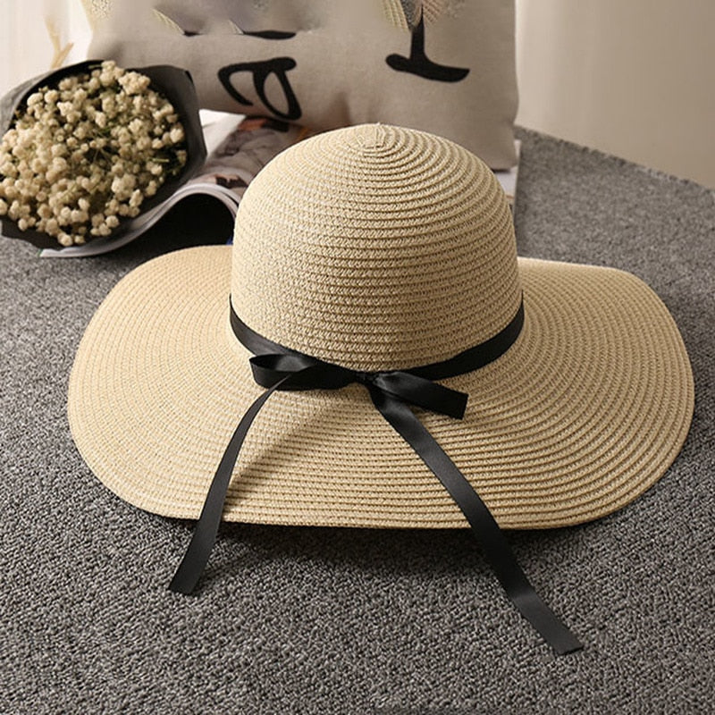Summer Straw Hat Woman Beach Sun Hats - Free Shipping - Aurelia Clothing