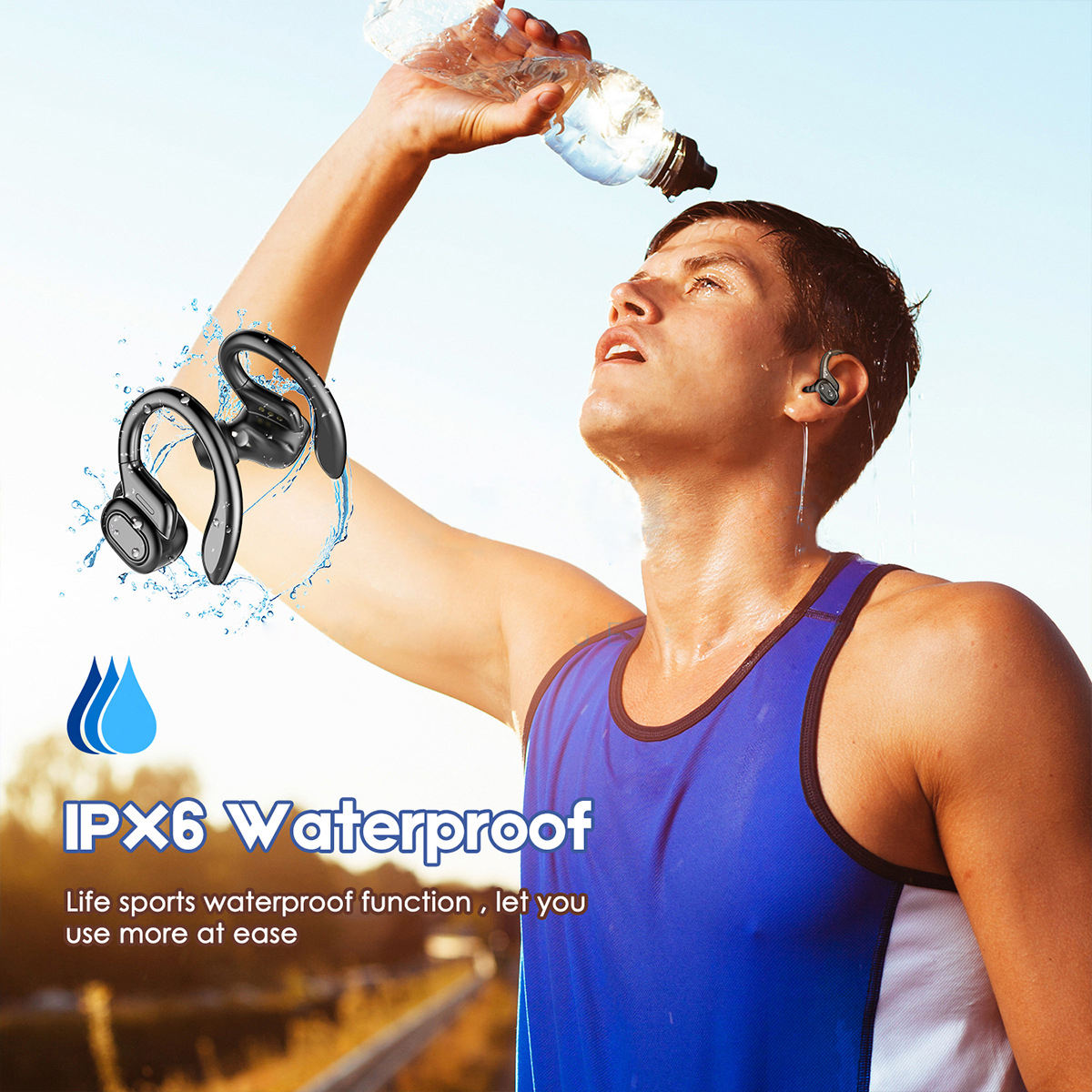 TWS True Wireless Bluetooth Headset 5.0 Digital Display Charging Bin Hanging Ear Sports Headset VV2 - Free Shipping - Aurelia Clothing