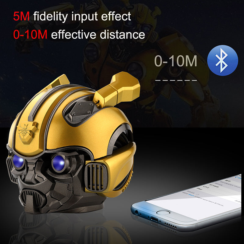 Transformers Bumblebee Helmet Wireless Bluetooth 5.0 Speaker With Fm Radio Support Usb Mp3 TF for Kids - Free Shipping - Aurelia Clothing
