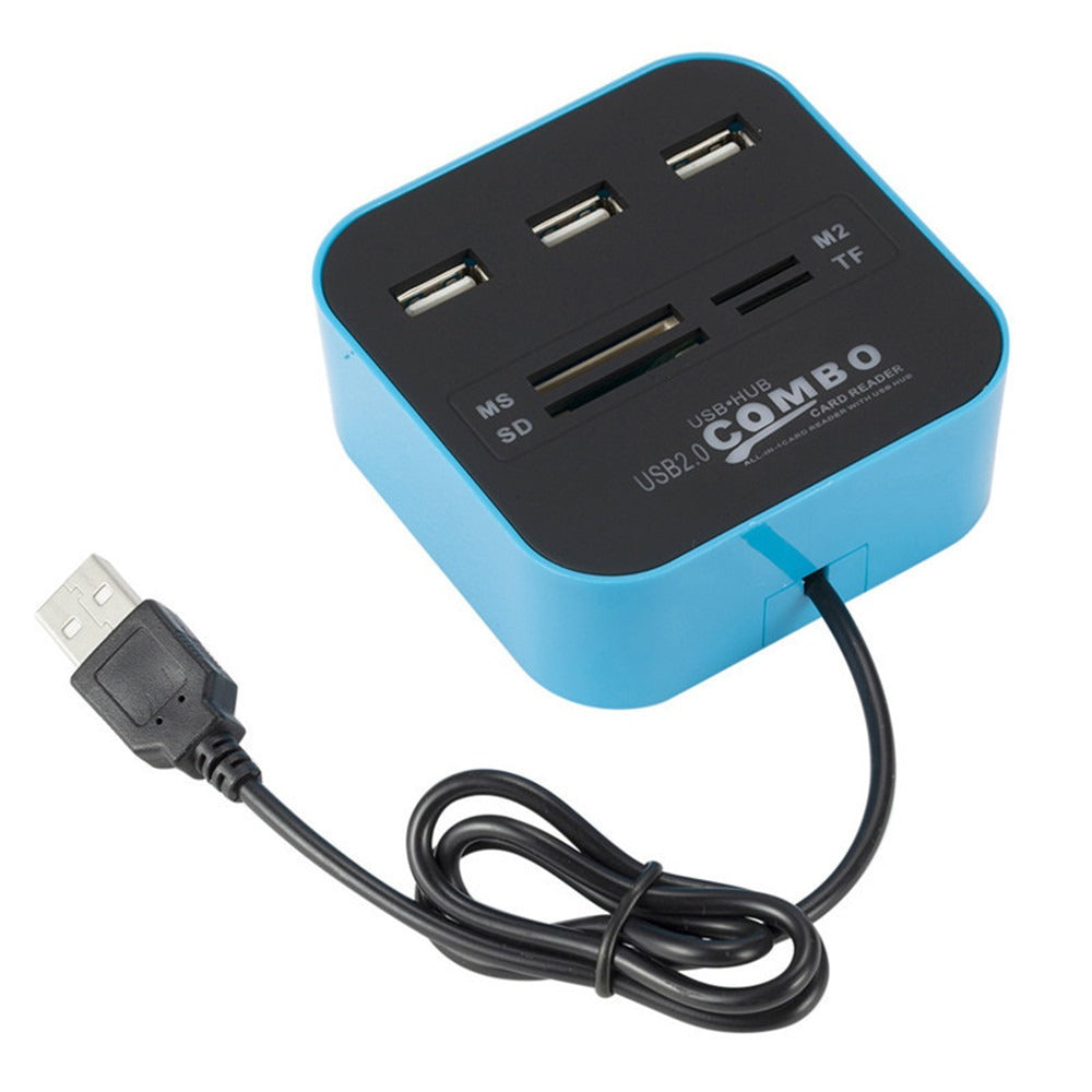 USB HUB Combo All In One USB 2.0 Micro SD High Speed Card Reader 3 Ports Adapter Connector For Tablet PC Computer Laptop - Free Shipping - Aurelia Clothing